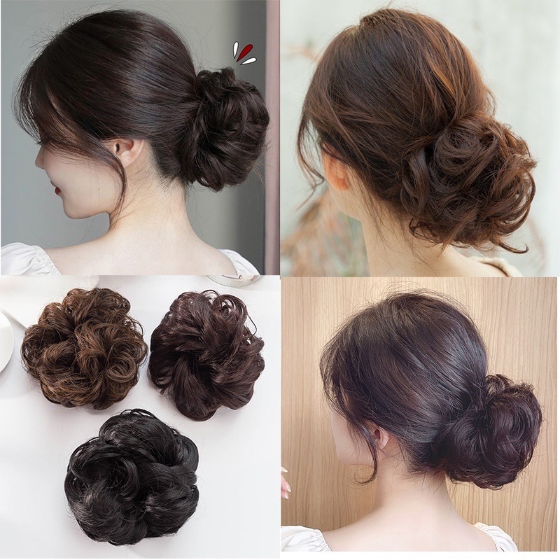 [Sản Phẩm Hot] Búi Tóc Giả Dạng Cột Xoăn Đủ Màu Dễ Dùng