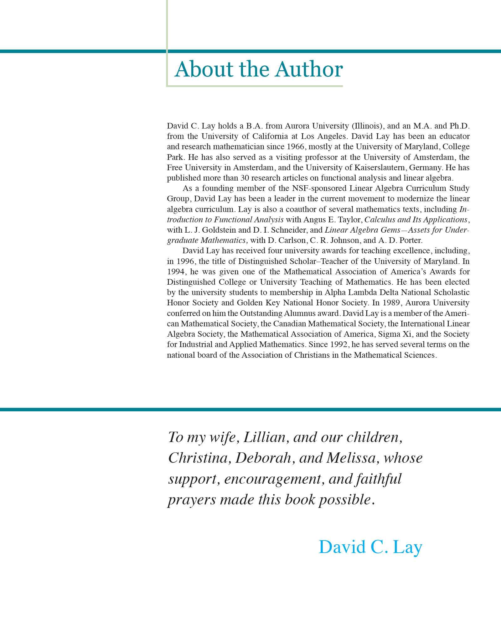 Linear Algebra and Its Applications