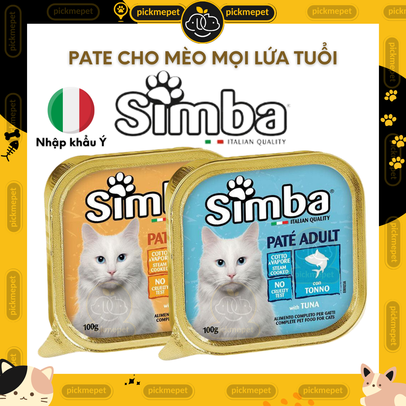 Pate Simba Cho Mèo Mọi Lứa Tuổi, Mèo Trưởng Thành (Nhập khẩu Ý)