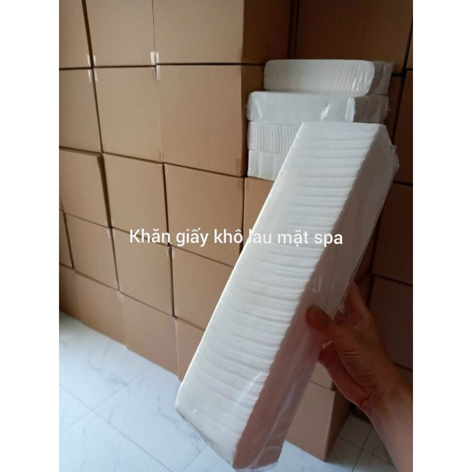 [HCM]KHĂN GIẤY LAU MẶT TRONG THẨM MỸSPA (BỊCH 200 MIẾNG)