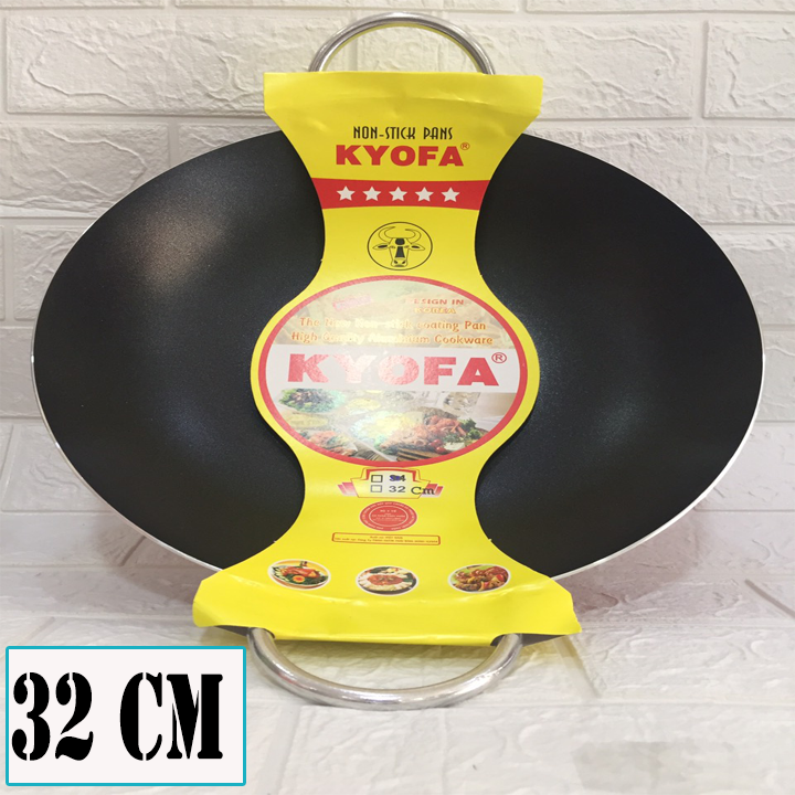 Chảo chống dính 2 quai sâu lòng size 32 cm. Chảo chống dính 2 quai hàng công ty