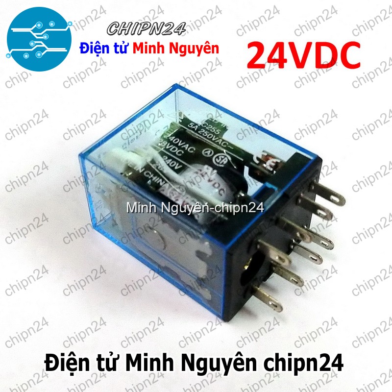 [1 con] (F200.2) Relay Kiếng 8 Chân 5A 24VDC - HH003673