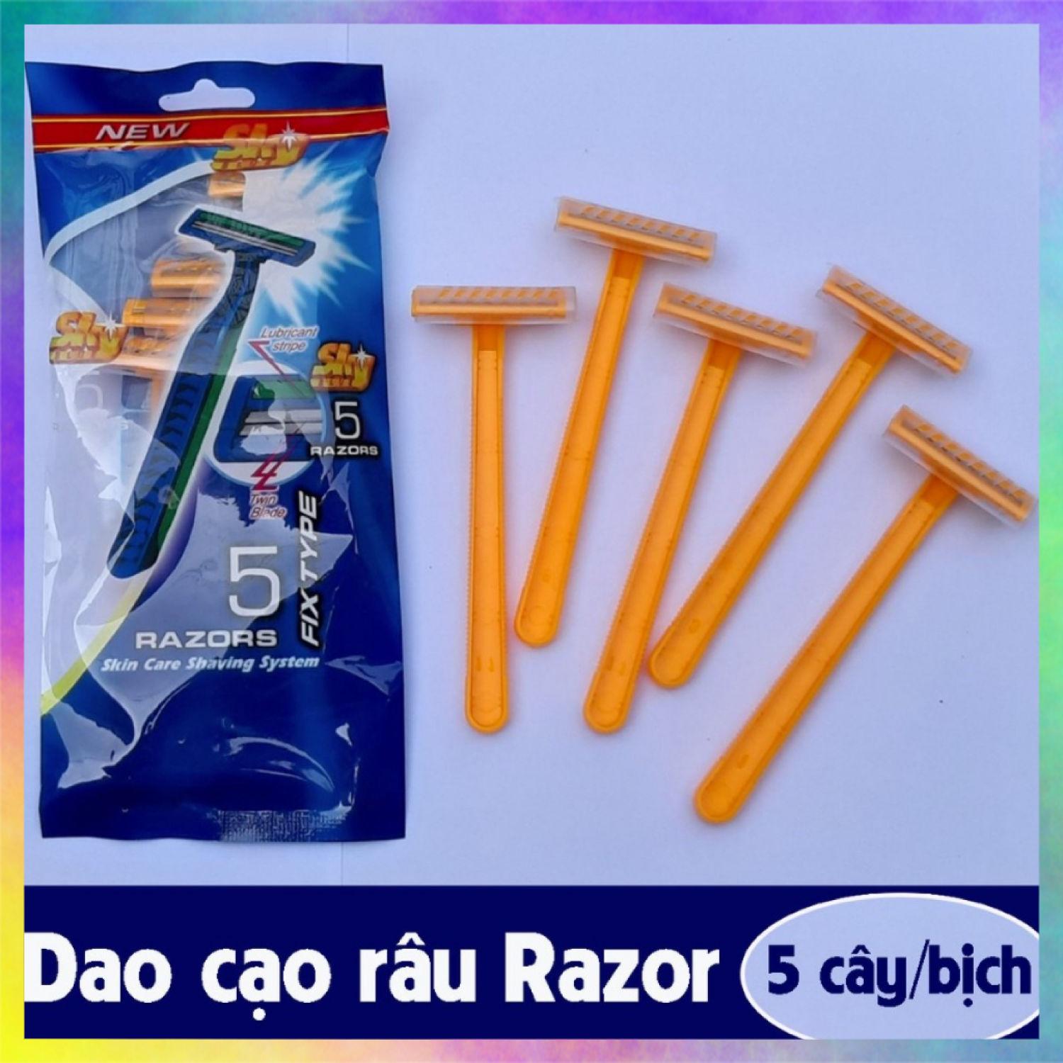 [HCM] bịch 5 dao cạo râu lưỡi kép Razor
