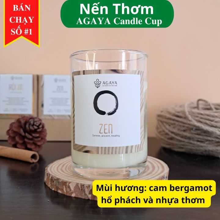 Nến thơm tĩnh lặng AGAYA Candle Cup - Mùi Zen