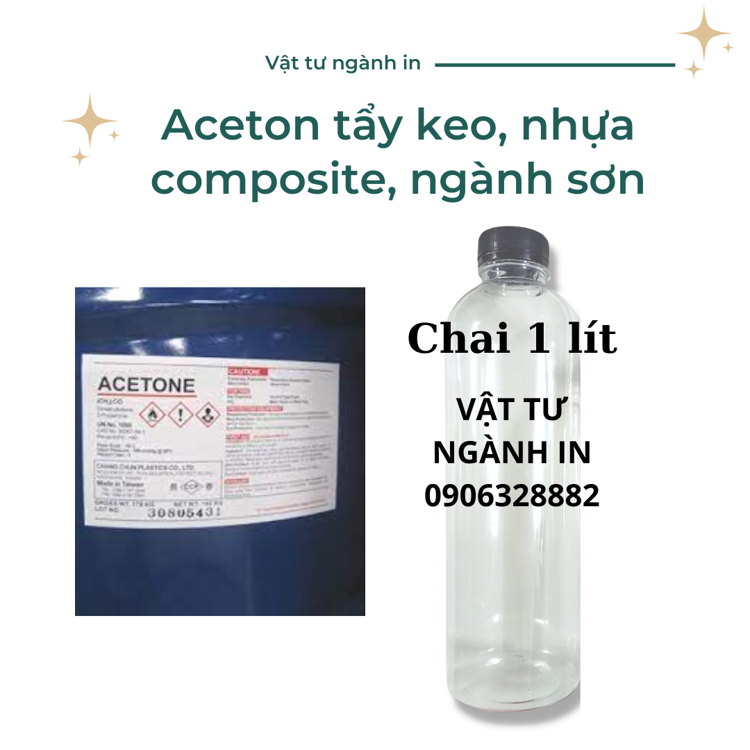 Aceton dung môi tẩy keo, nhựa composite, ngành sơn