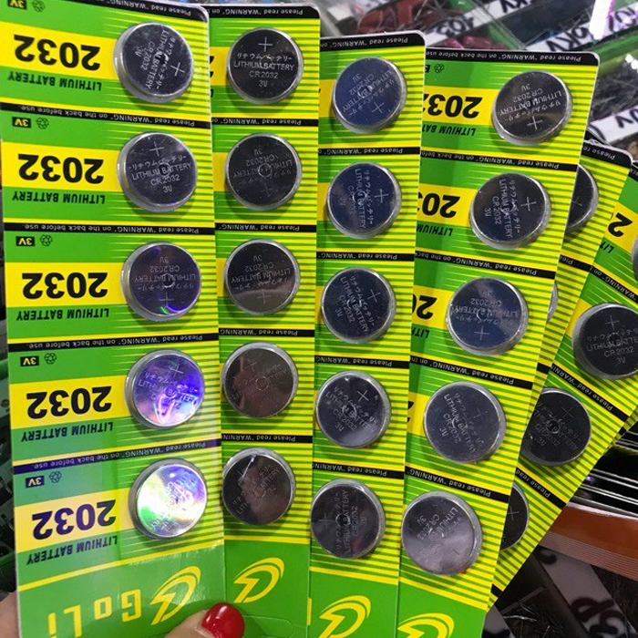 Pin CMOS CR2032 Lithium Battery 3V GoLi