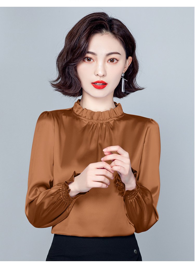 ÁO KIỂU CỔ NHÚN THUN TAY DÀI BO THUN