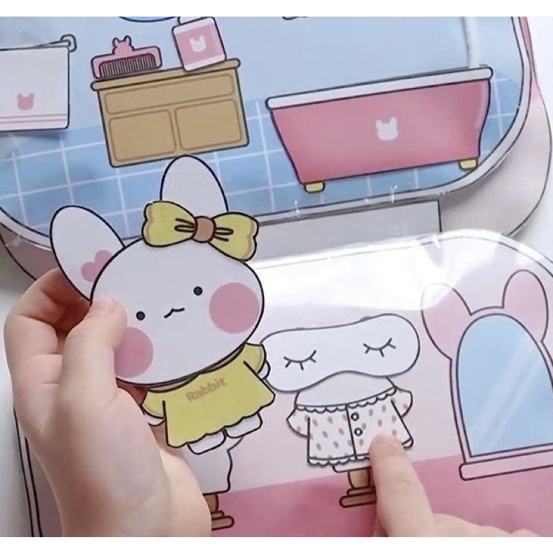 squishy giấy biệt thự của thỏ con cực đáng yêu hot nhất