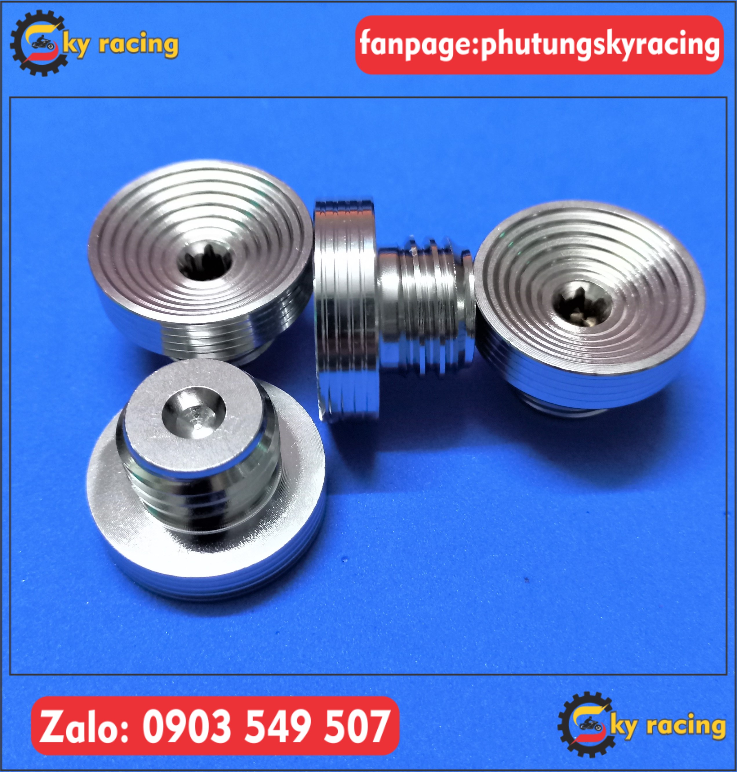 Ốc nắp nhớt inox 304 gắn cho Honda Yamaha suzuki