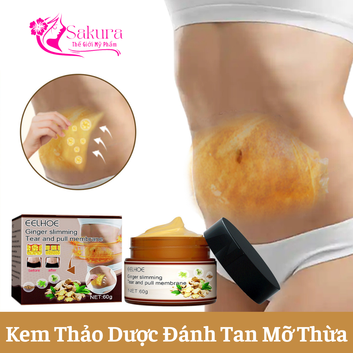 Kem đánh tan mỡ thừa chiết xuất thảo dược tự nhiên nâng cơ săn chắc