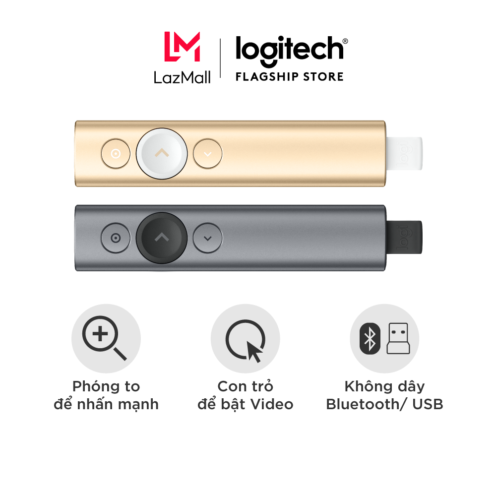 Bút trình chiếu cao cấp Logitech Spotlight - Đèn laze kỹ thuật số
