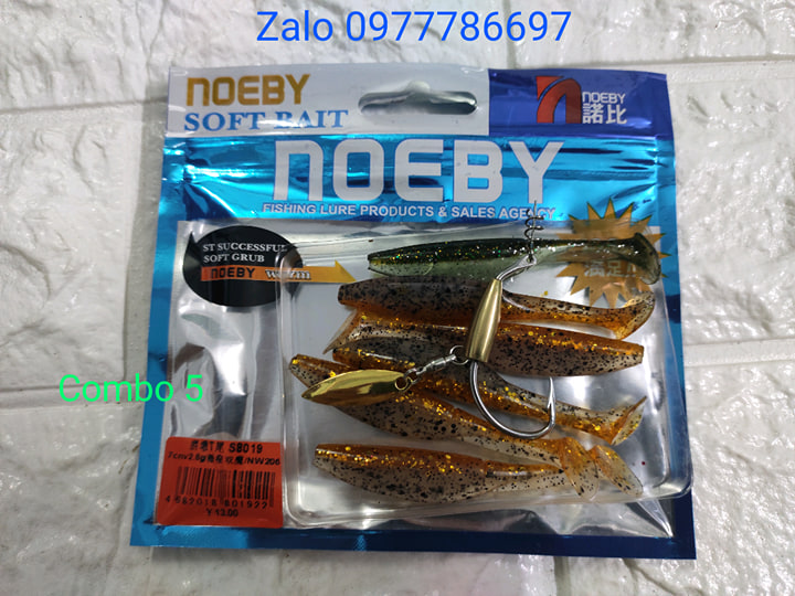 mồi mềm noeby S8019 kèm lưỡi móc mồi Ar15