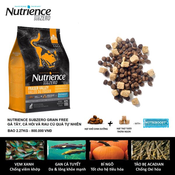 Hạt Nutrience SubZero Cho Mèo Mọi Độ Tuổi (Nhập khẩu Canada)