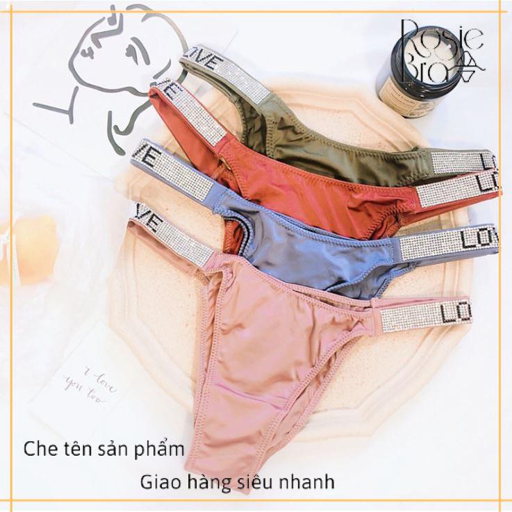 Quần lót lụa đính đá sexy love P313