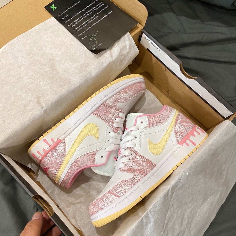GIÀY JD1 PINK CREM SC [ FULL BOX + FREE SHIP ]