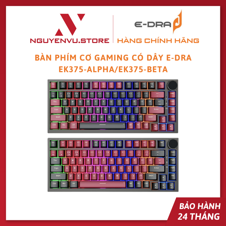 Authentic e-dra ek375 alpha / ek375 beta wired gaming keyboard-Intl