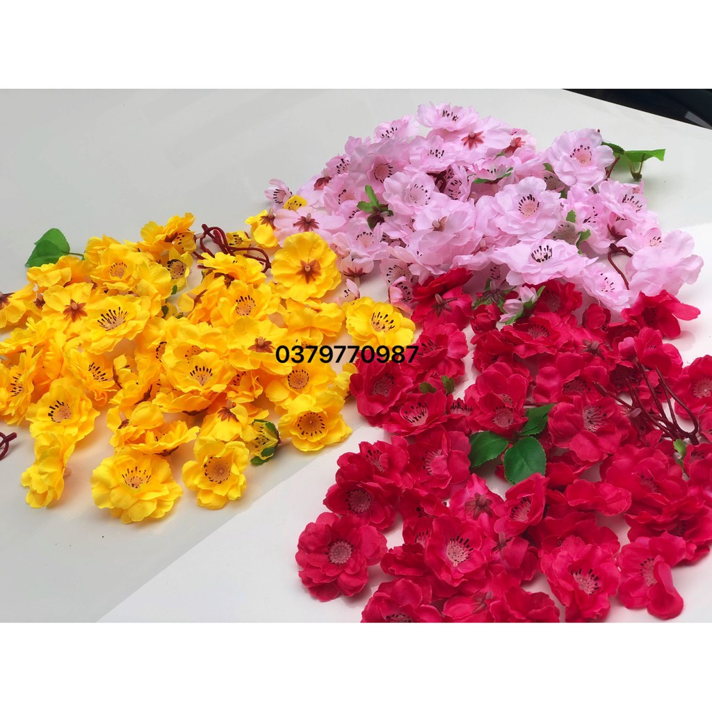 Hoa Đào Giả - Cành Mai Vàng (1 Mét)