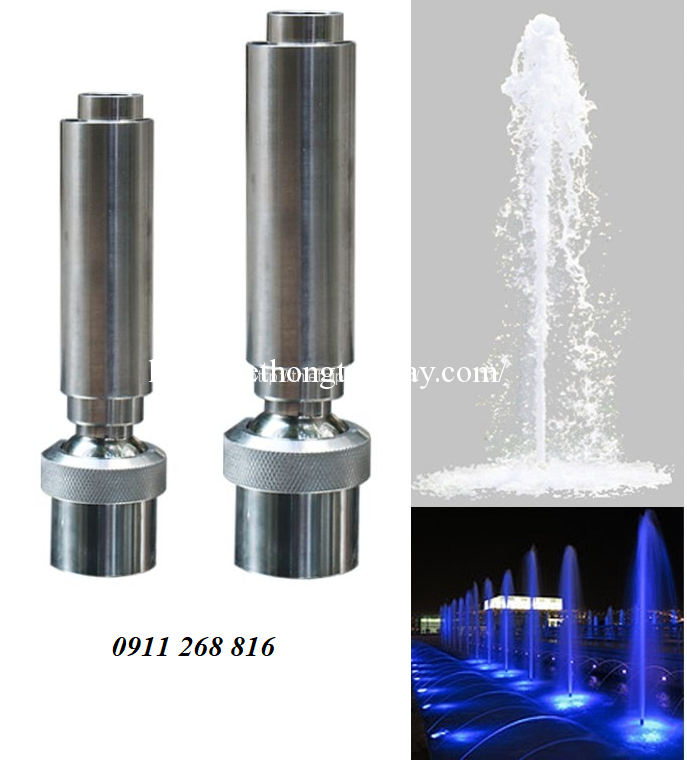 Đầu phun hình cột nước INOX phi 34mm