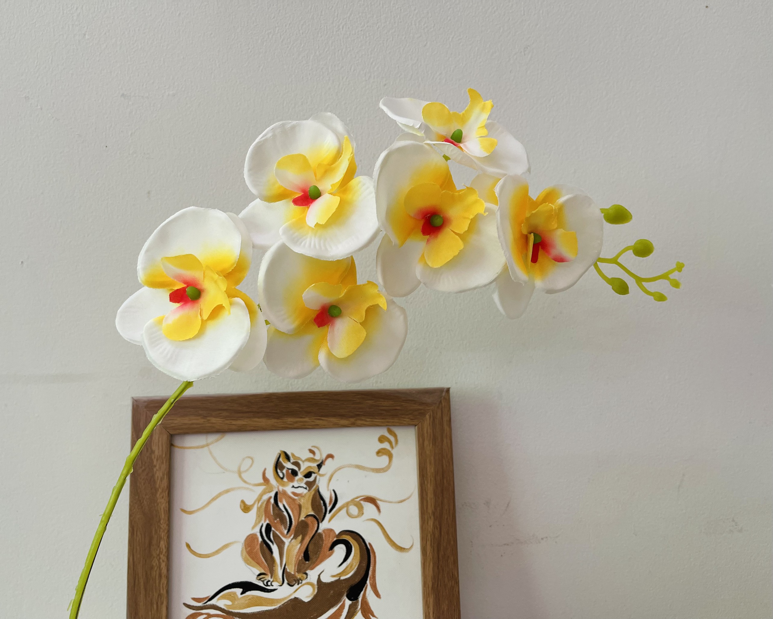 Hoa giả, hoa vải lụa - CÀNH LAN HỒ ĐIỆP trang trí decor...