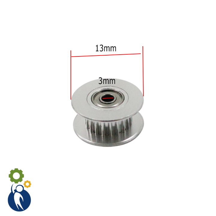Buly, puly, pulley vòng bi trục 3mm - 16 răng