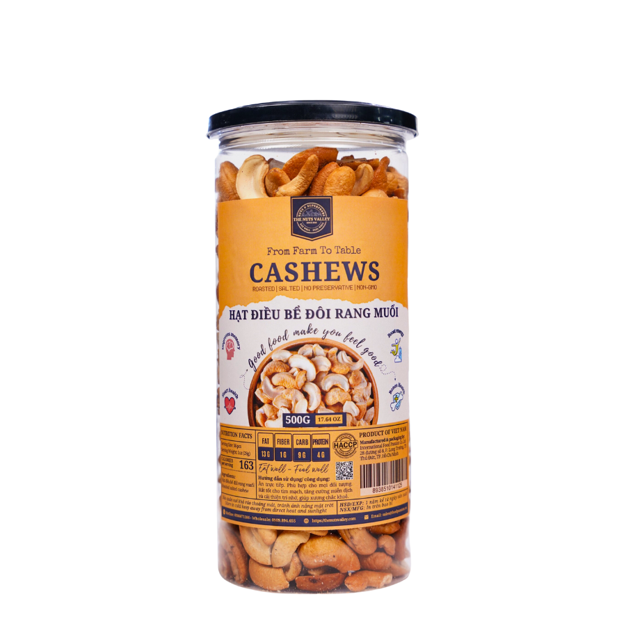Hạt Điều Nướng Nguyên Hạt - Hạt Điều Ăn Vặt, Làm Sữa, Làm Bánh - THE NUTS VALLEY