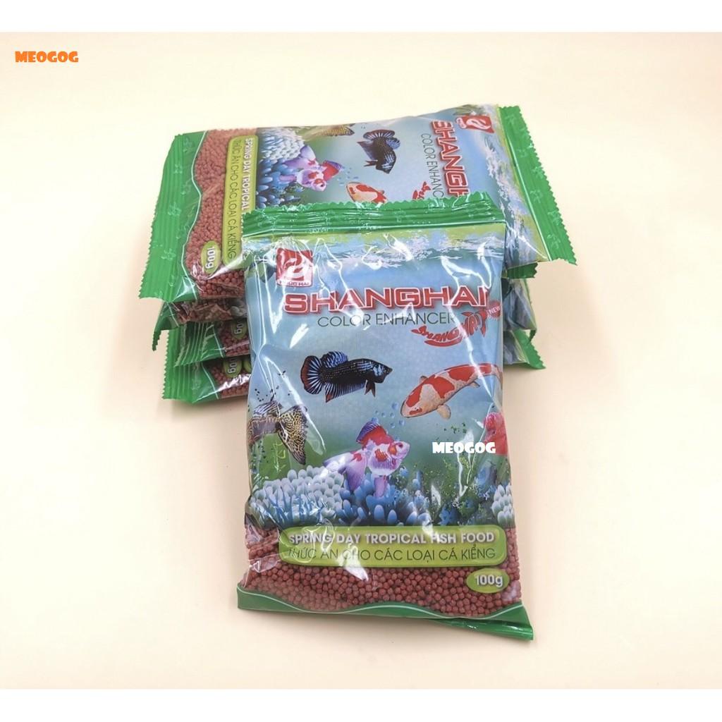 Cám cá Shanghai thức ăn cho cá lên màu 100g size 1mm.
