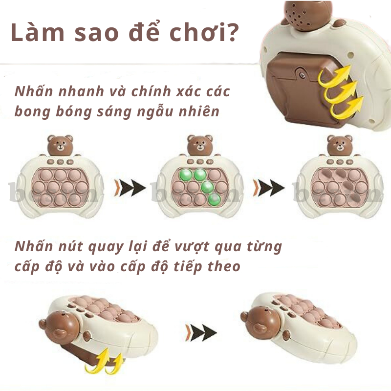 Đồ Chơi Popit Điện Tử Cho Bé Có Đèn Có Nhạc