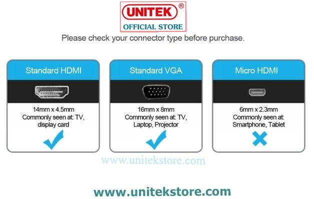 [UNITEK STORE] CÁP CHUYỂN HDMI SANG VGA + AUDIO UNITEK (Y-6333)
