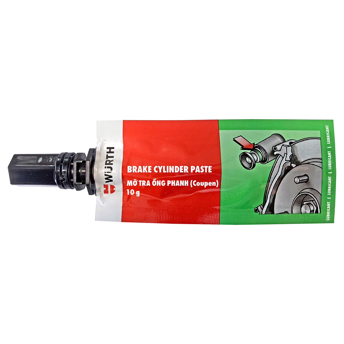 Wurth Mỡ Tra Ống Phanh Ô tô (Tra Coupen) Dạng Tuýp Brake Cylinder Paste 10G