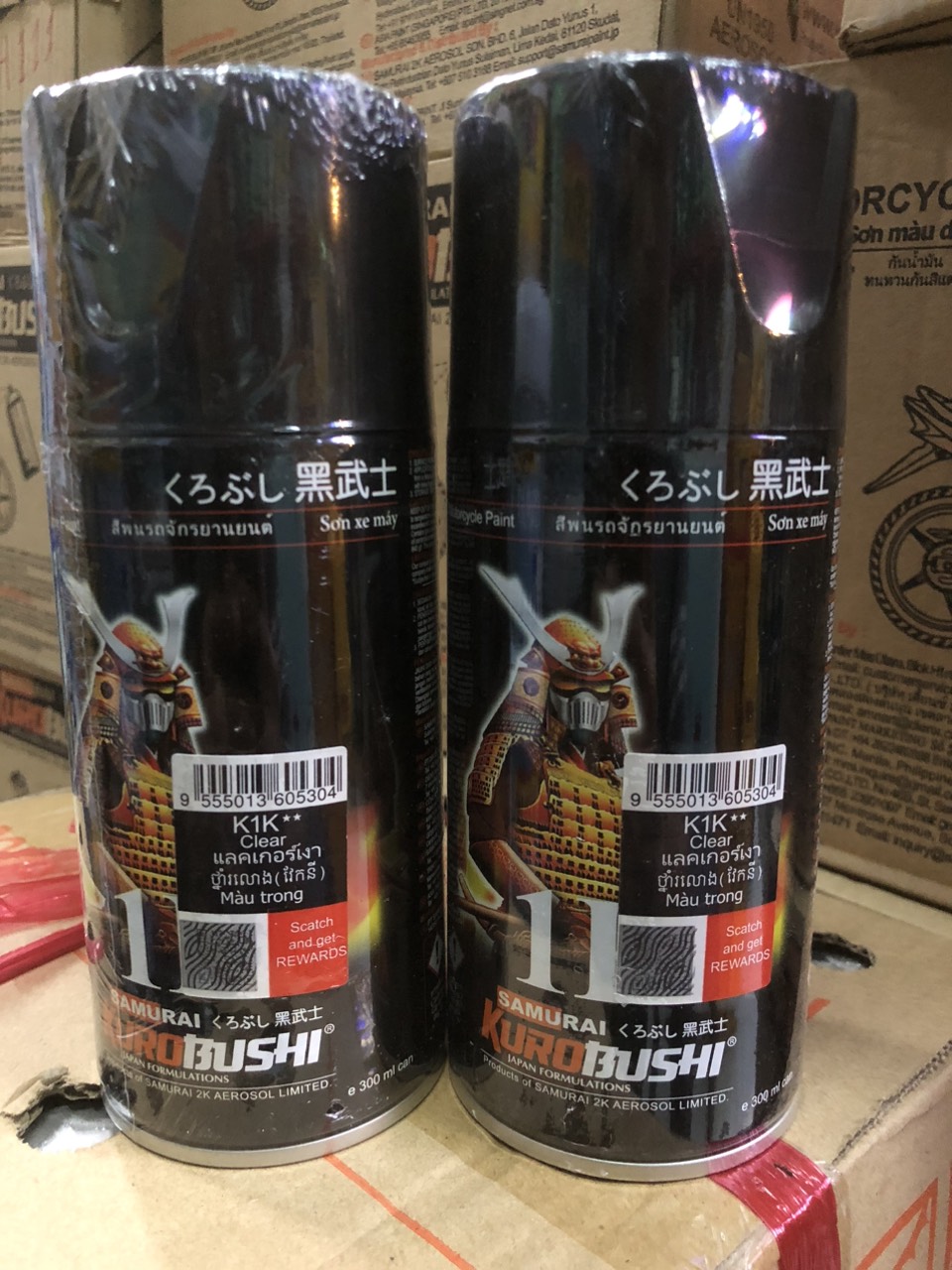 Sơn xịt Samurai [Chính Hãng ] Phủ bóng màu trong - K1K** /K1KT** (clear)