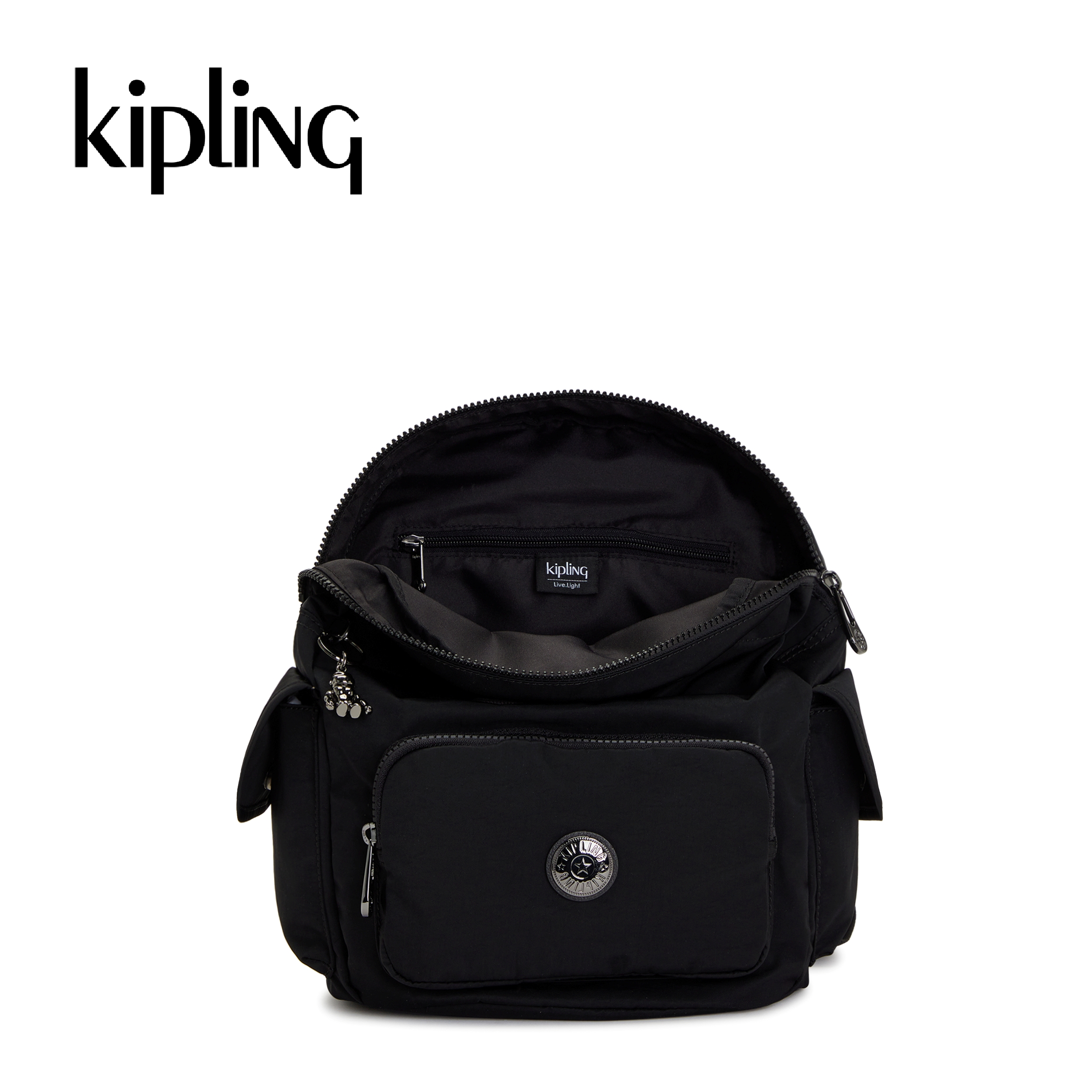 Kipling Balo City Pack S - Rich Black/ Elevated Wine - HUKI2525