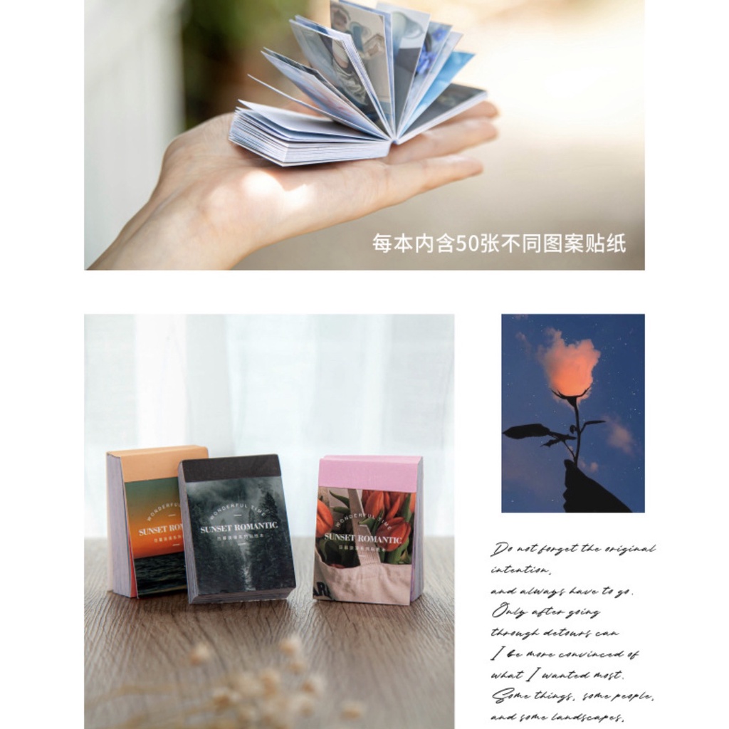 Cuốn 50 sticker ảnh trang trí sổ