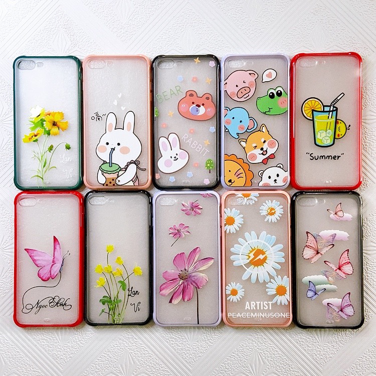 [HCM]ỐP VIỀN MÀU HÌNH CUTE IPHONE 7 PLUS/ 8 PLUS
