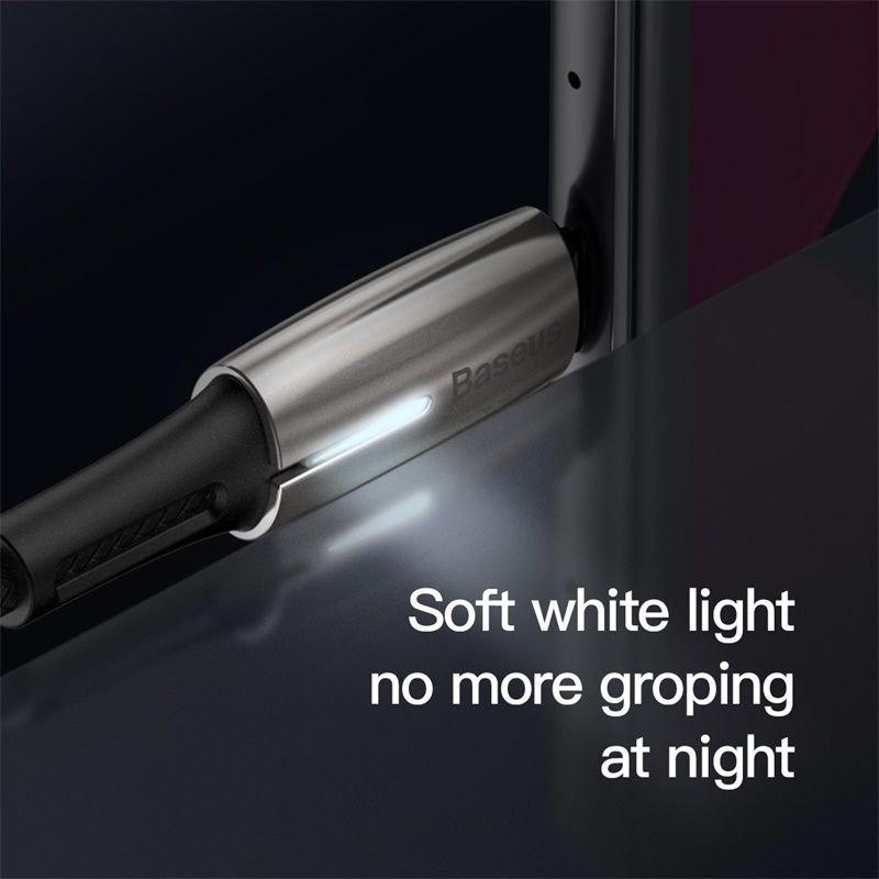 Cáp sạc nhanh & truyền Data Baseus Water Drop-Shaped Lamp C to C (3A, 20V, 60W, Power Delivery, QC3.0 Quick Charge)