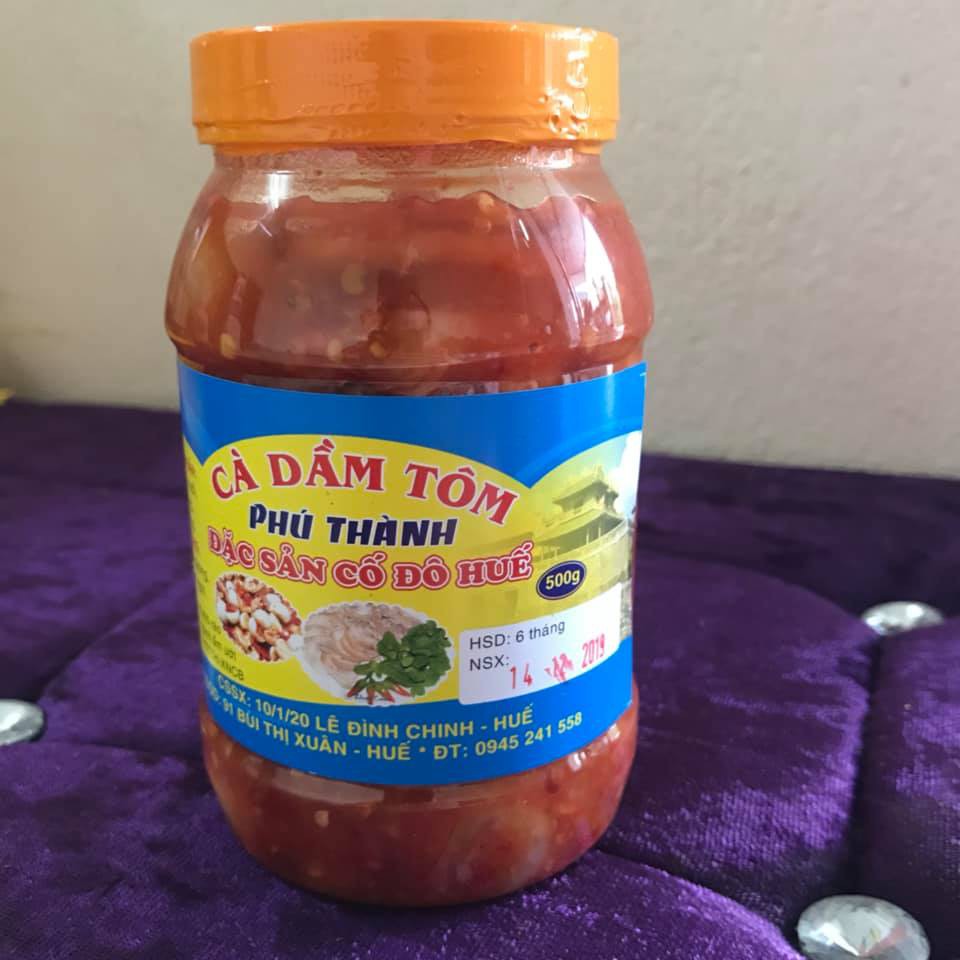 2 hủ 500GR (500gr x 2) Cà dầm tôm Phú Thành - Đặc sản Huế