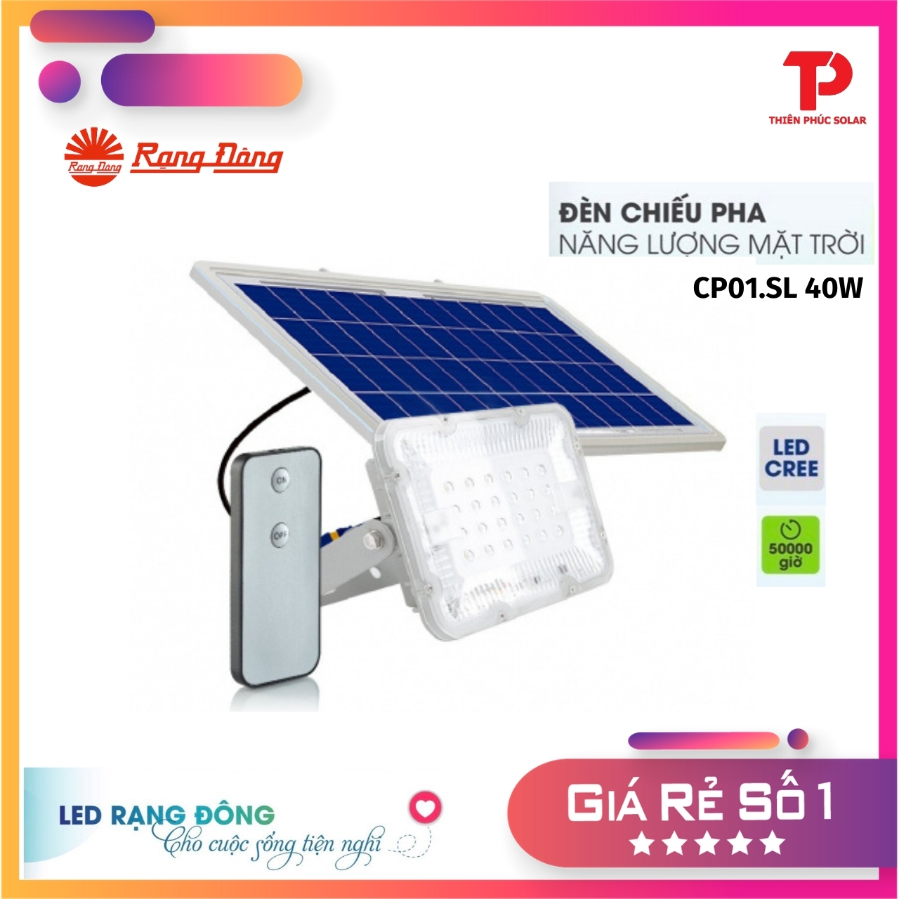 [Shop Chính Hãng]  Đèn led chiếu pha NLMT CP01SL 40w 6500K Rạng Đông