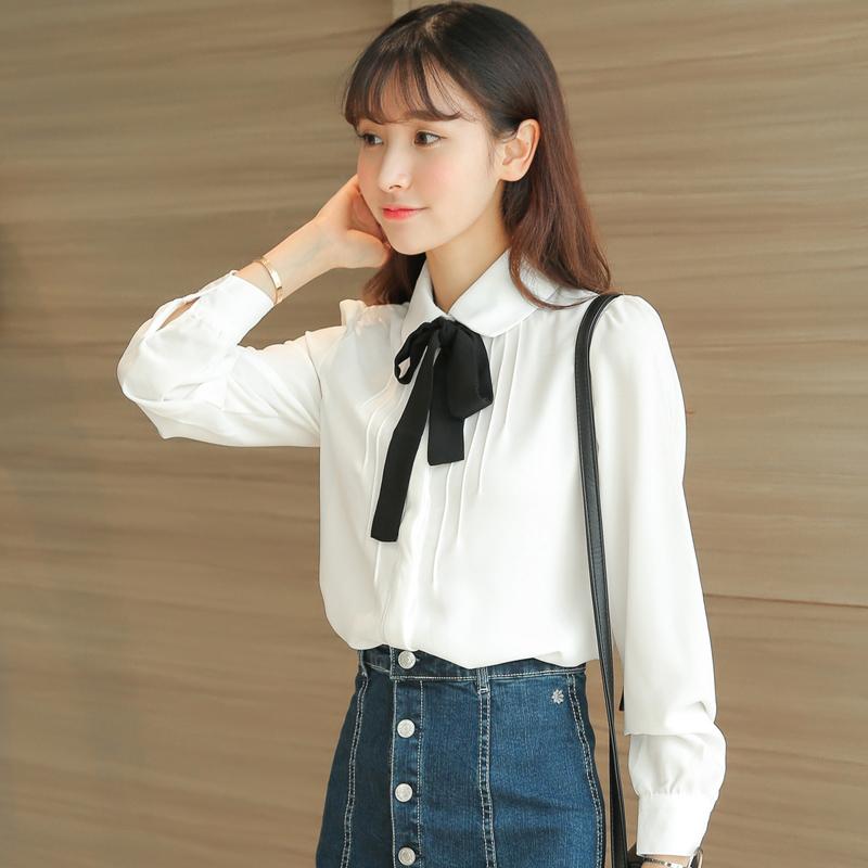 Sơ mi công sở cổ thắt nơ sm117