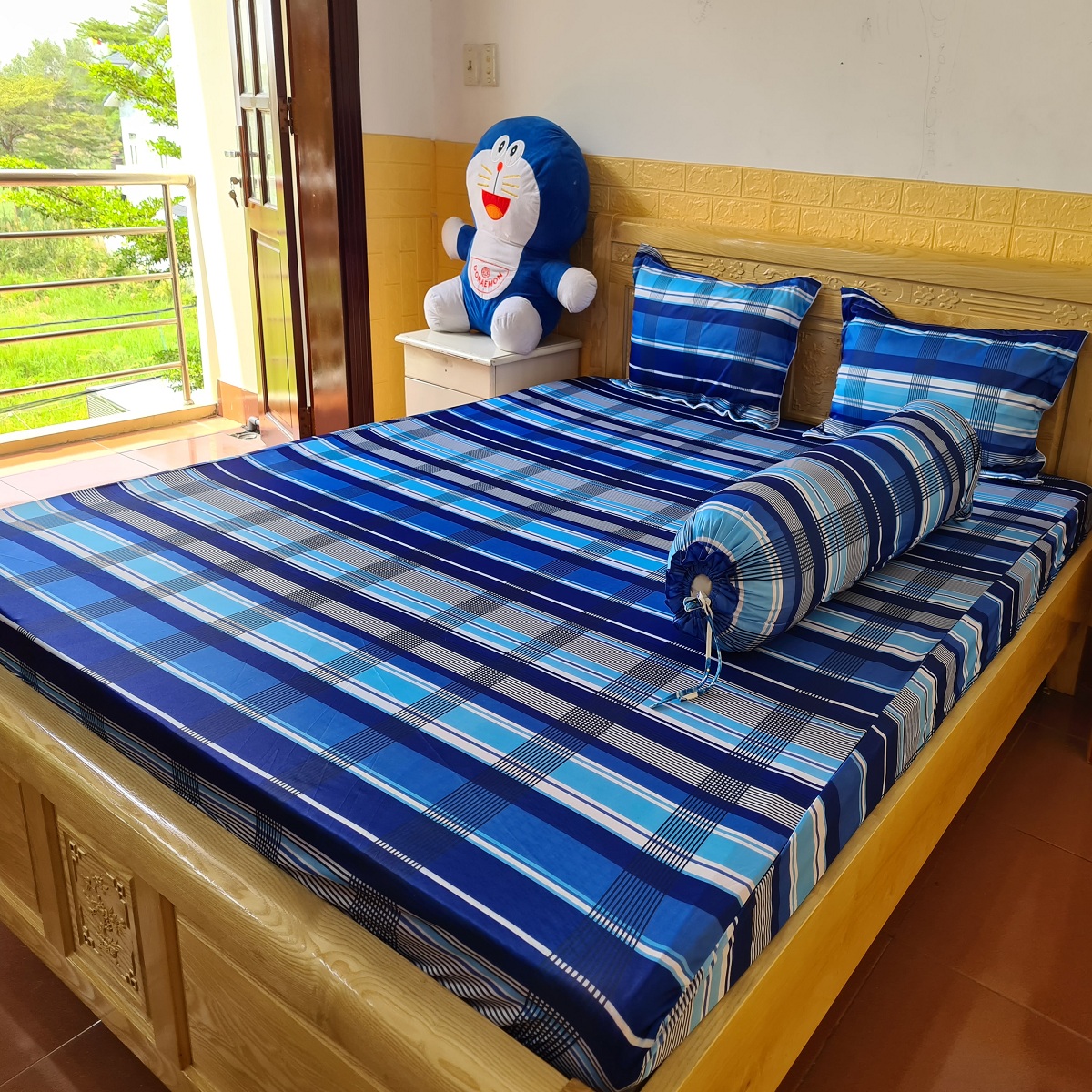 BỘ DRAP THUN LẠNH CAO CẤP 4 MÓN 1M6X2M TL16
