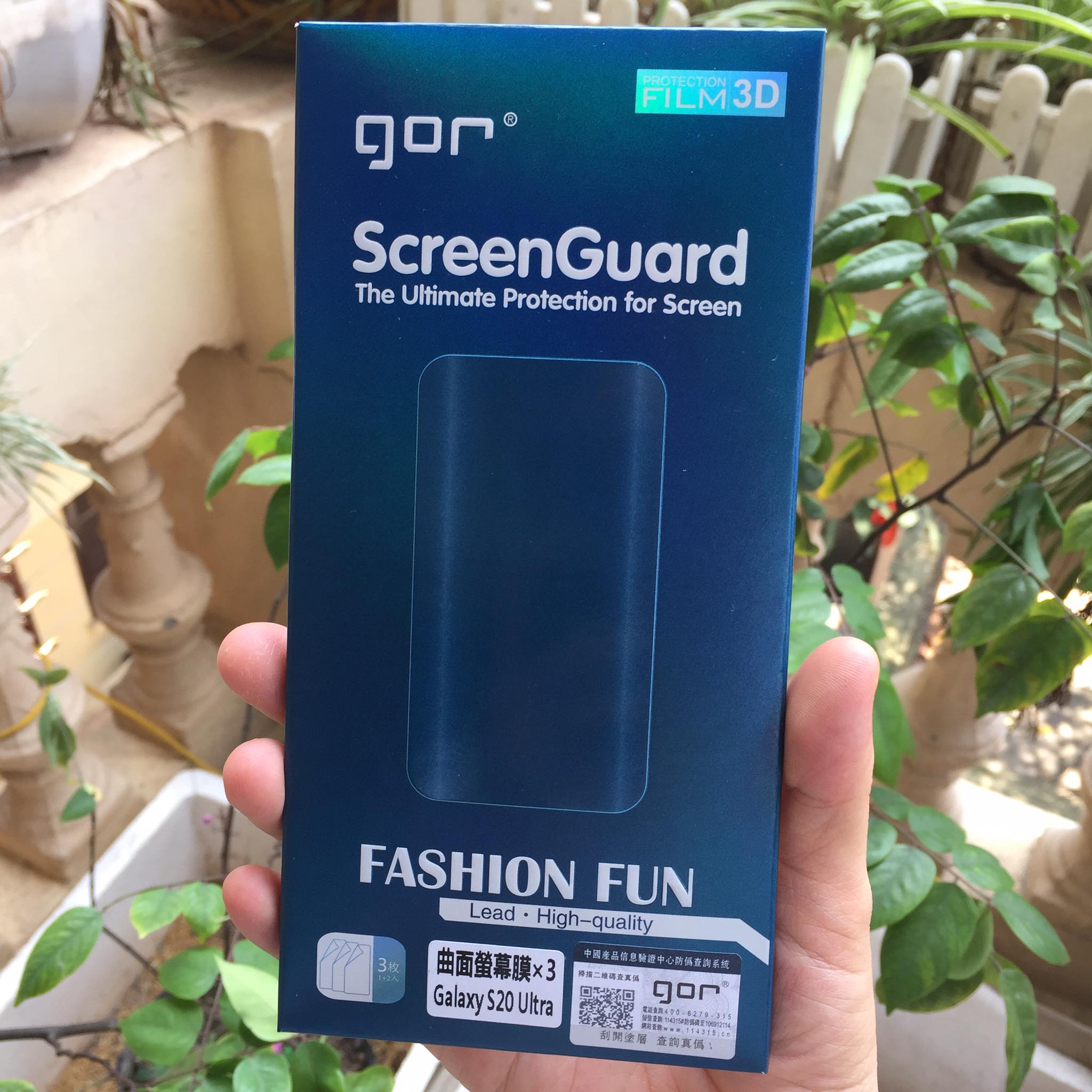 Bộ 3 miếng dán full màn hình Samsung Galaxy S20 Ultra hiệu Gor