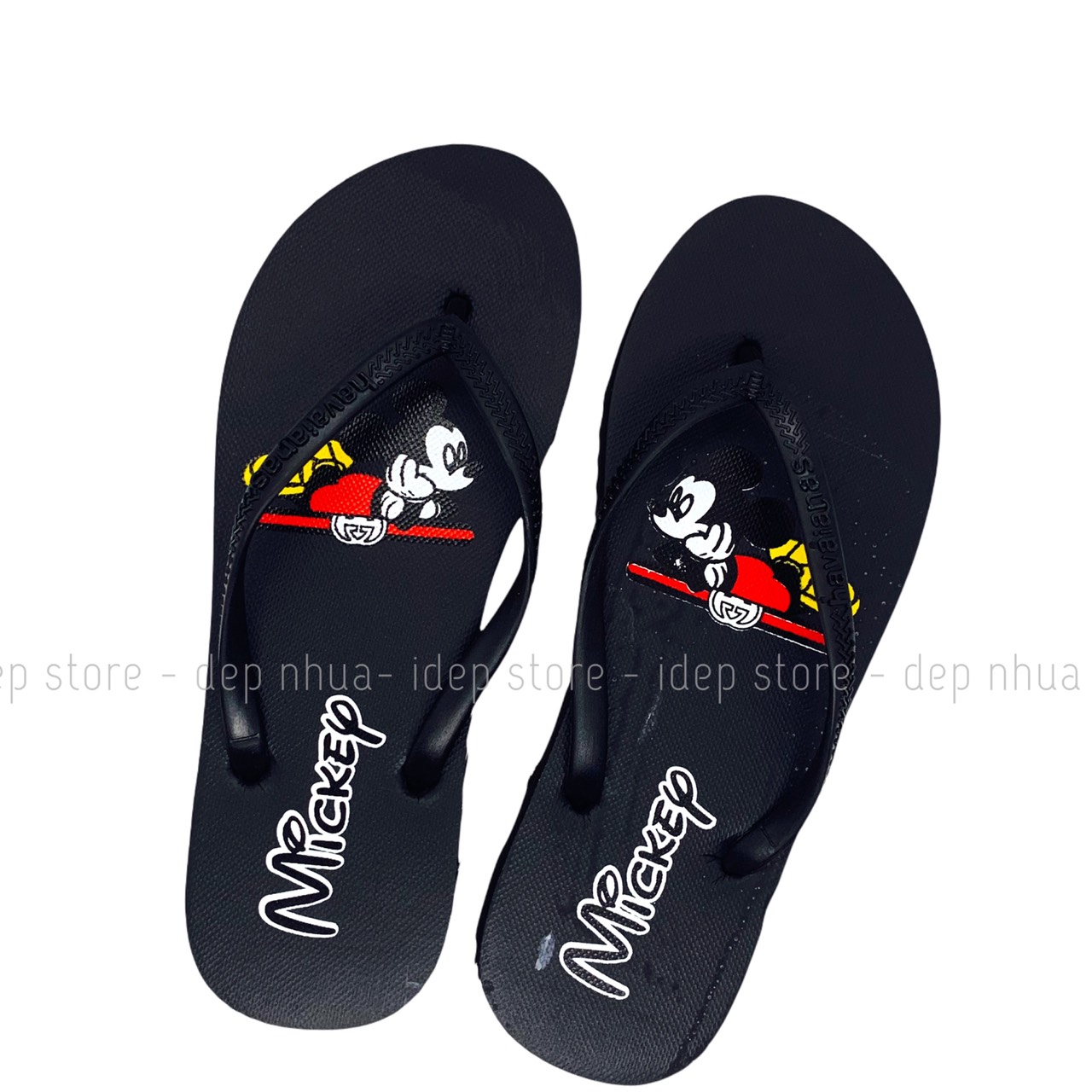 [HCM] Dép kẹp tông nữ xỏ ngón chuột mickey đi biển mùa hè iDép 8 màu - DL033