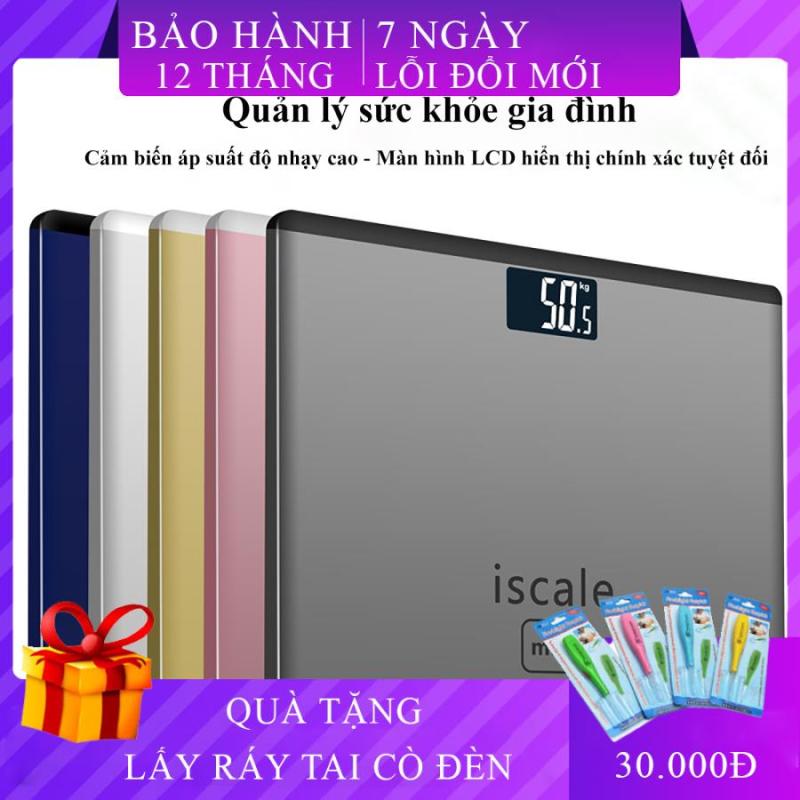 Cân Sức Khỏe Điện Tử Thông Minh - Siêu Bền, Siêu Chính Xác - Màn Hình Kỹ Thuật Số - Kiểu Dáng Hiện Đại - Tặng Kèm Ngay Thước Dây Đo Nhiều Màu Sắc