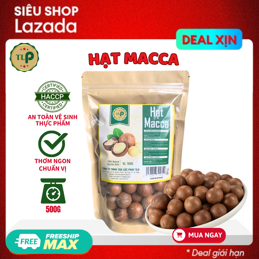 Tan Loc Phat Cracked Macadamia Nuts, 500g Bag