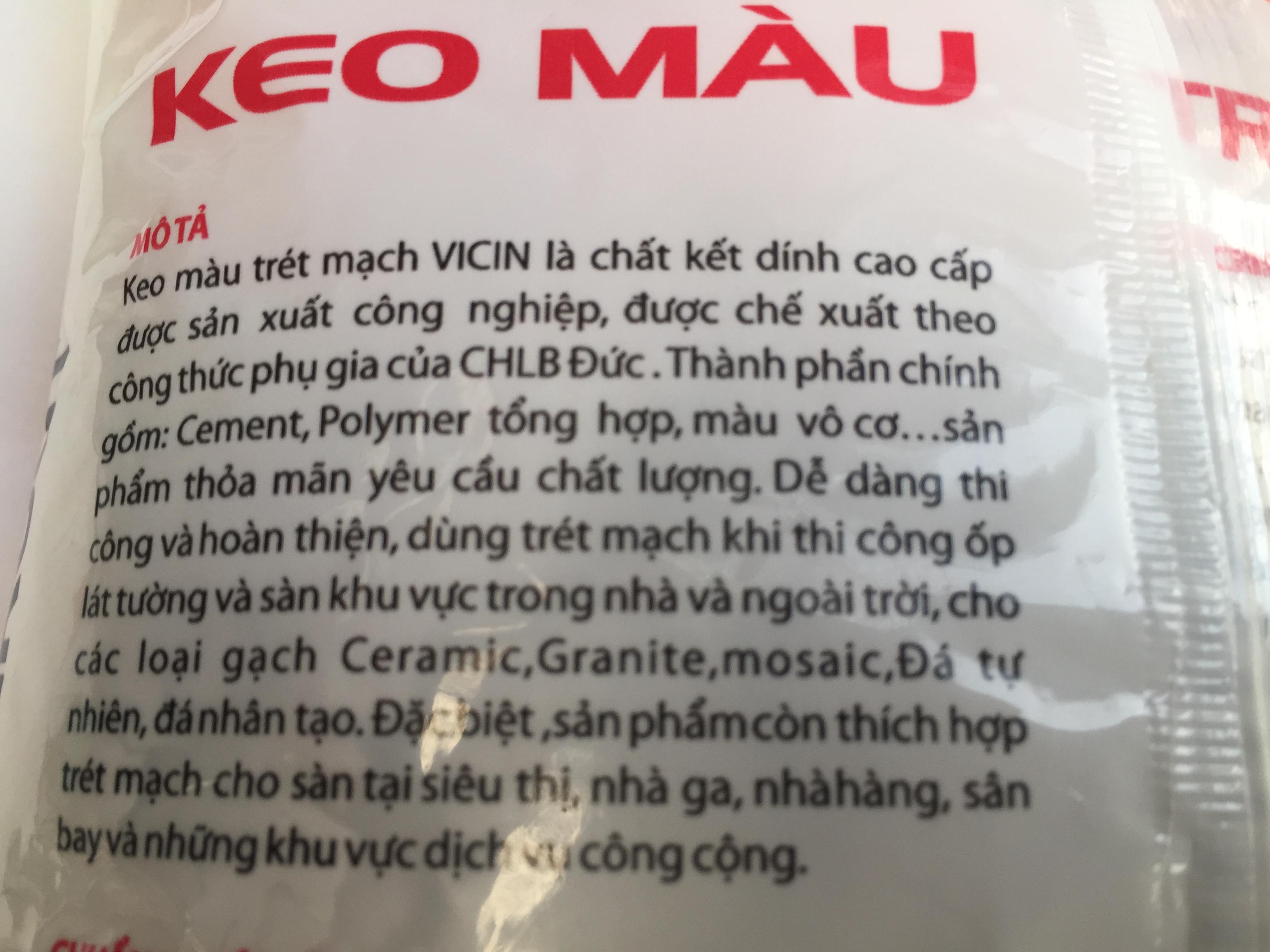 Keo chà mạch - Bột trét mạch bịch 1kg