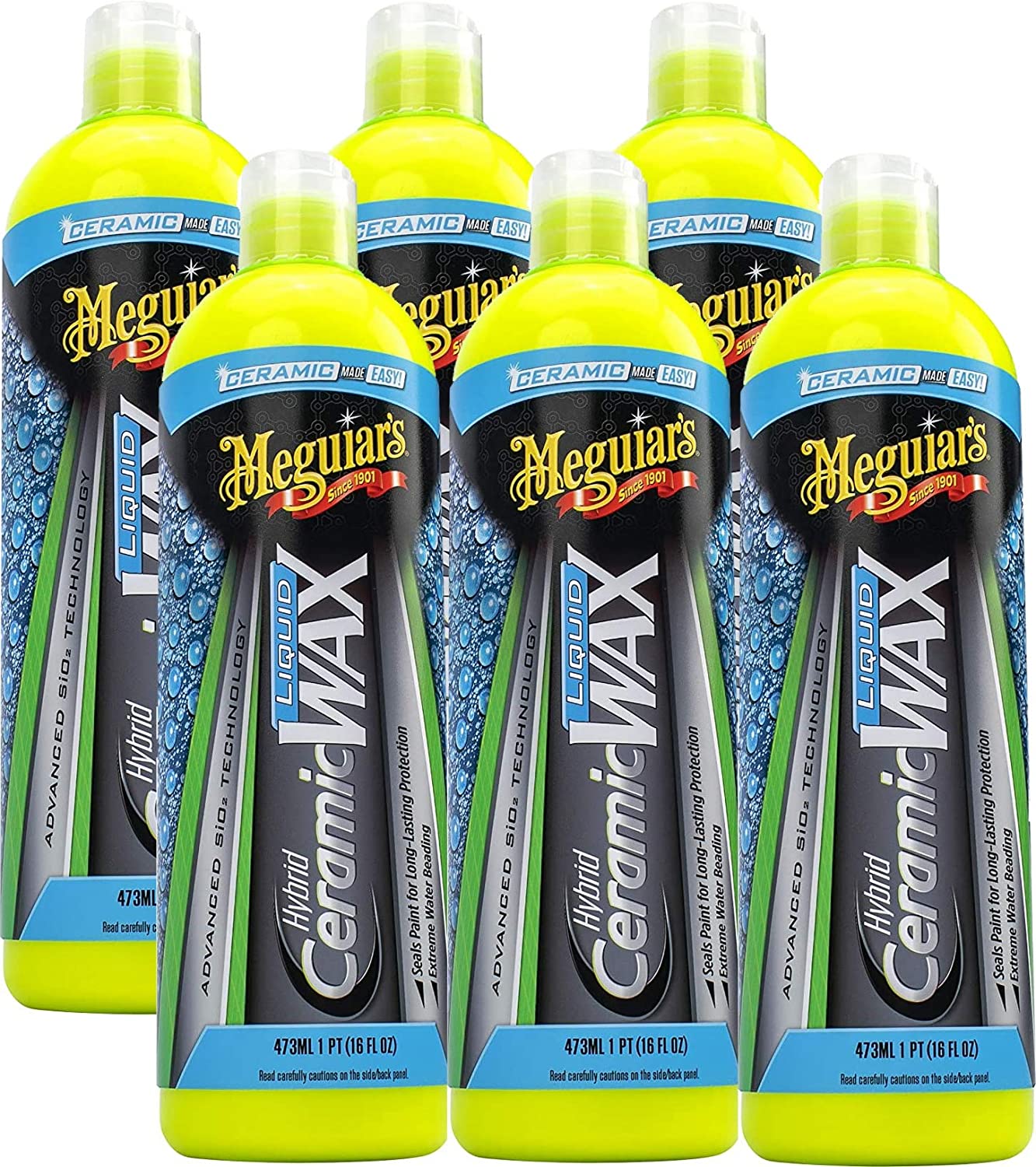 (Tặng khăn và mút dưỡng chuyên dụng cao cấp) Wax bóng Ceramic sơn xe dạng kem Meguiar's Hybrid Ceramic Liquid Wax