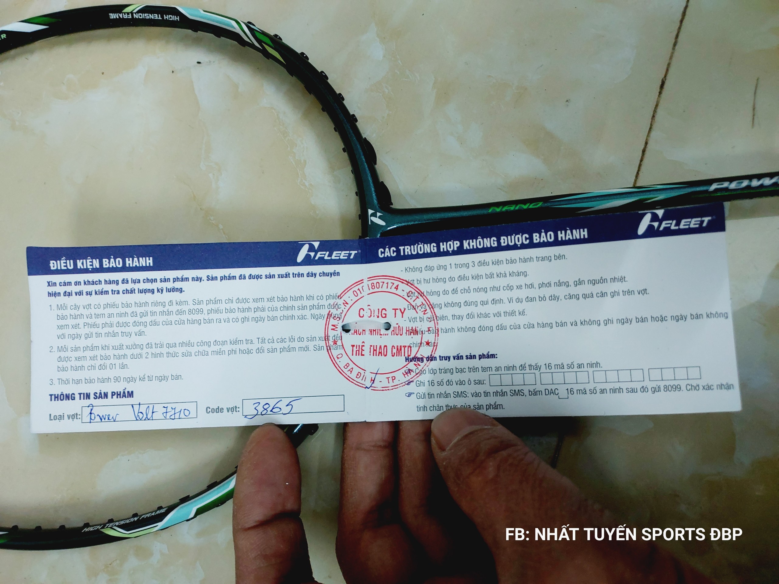 Vợt cầu lông Fleet POWER VOLT 7710 (Chính hãng)
