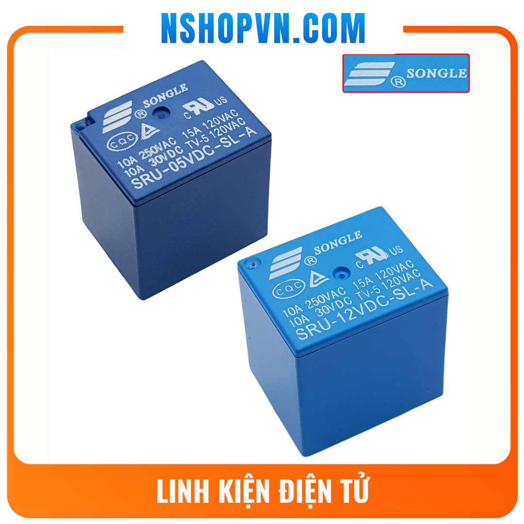 Relay 5VDC 10A - 12VDC 10A SRU 4 chân - SRD 5 chân
