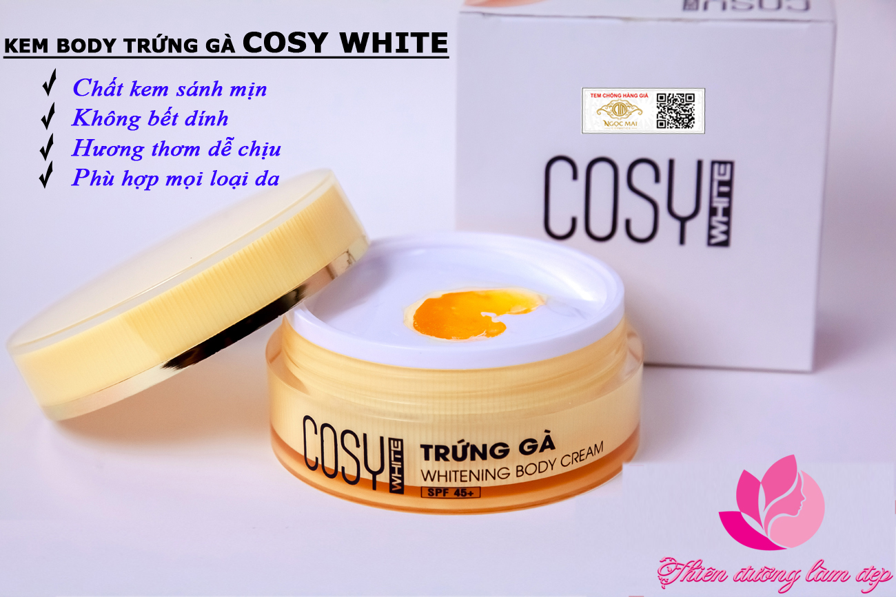 Kem body whitening cream chiếc xuất trứng gà dưỡng trắng da toàn thân hiệu quả COSY WHITE 250g