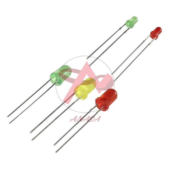 Gói 10 Con Led Phủ Màu Phi 3mm, Phi 5mm Các Màu