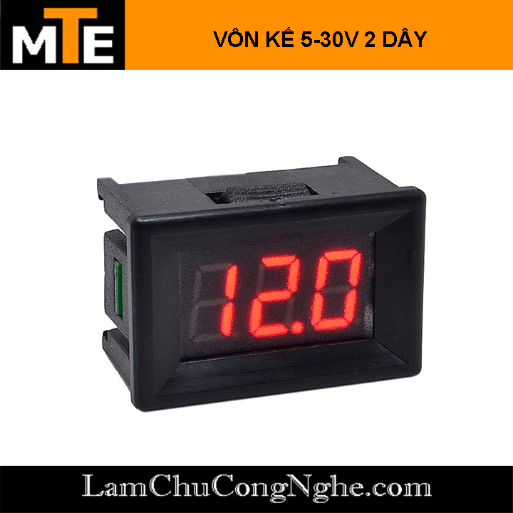 Đồng hồ led đo điện áp 1 chiều DC 5- 30V 0.36"