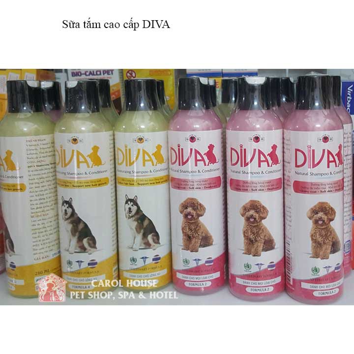 [HCM]Sữa tắm cho chó DIVA màu vàng 400ml